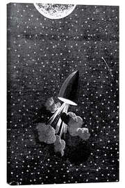 Canvas print Jules Verne, Around the Moon, 1865