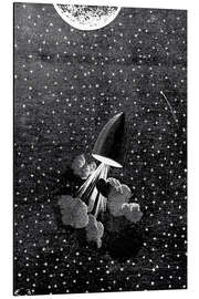 Magnettafel Jules Verne, Um den Mond herum, 1865
