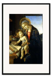Gerahmter Kunstdruck Jungfrau Maria mit Kind (Madonna des Buches), 1483
