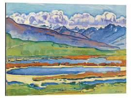 Print på aluminium Etang Long Crans-Montana, 1915