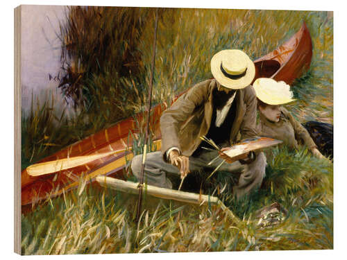 Holzbild Outdoor Malen, 1889
