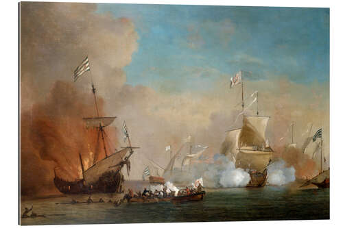 Galleriprint Pirates Attacking a British Navy Ship, Willem van de Velde the Younger