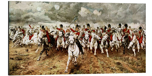 Aluminium print The Charge of the Scots Greys at Waterloo, 18 June 1815