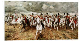 Foam board print The Charge of the Scots Greys at Waterloo, 18 June 1815