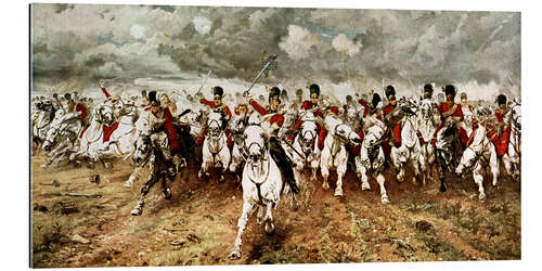 Gallery Print Der Angriff der Scots Greys bei Waterloo, 18. Juni 1815