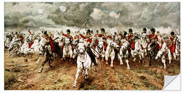 Wandsticker Der Angriff der Scots Greys bei Waterloo, 18. Juni 1815