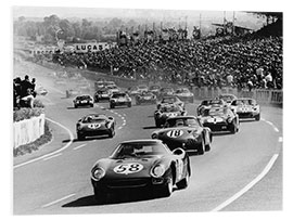 PVC-tavla Start of the Le Mans 24 Hours, France, 1964