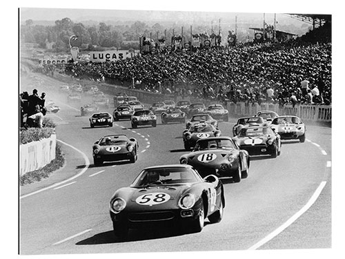 Quadro em plexi-alumínio Start of the Le Mans 24 Hours, France, 1964