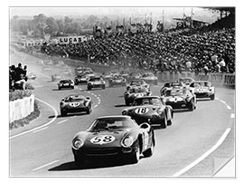 Wandsticker Start of the Le Mans 24 Hours, Frankreich, 1964