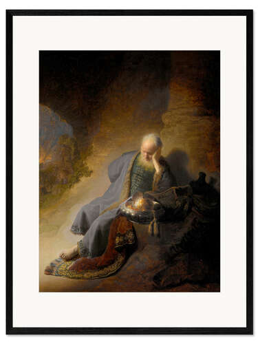 Gerahmter Kunstdruck Jeremia Beklagt die Zerstörung Jerusalems, 1630