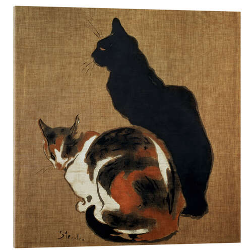 Quadro em acrílico Two Cats, 1894