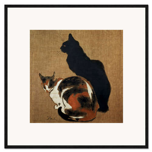 Impression artistique encadrée Two Cats, 1894