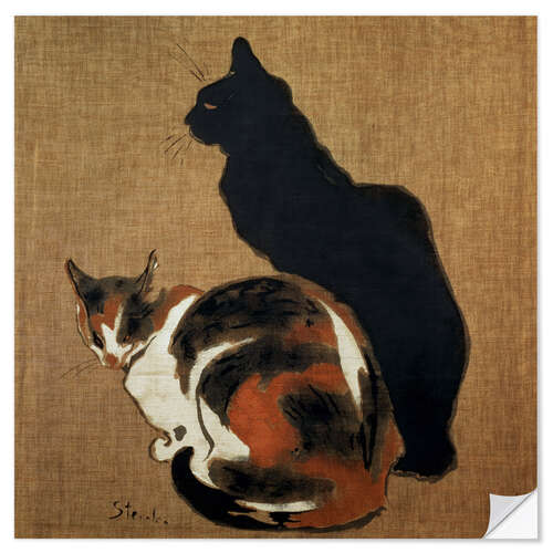 Wandsticker Zwei Katzen, 1894