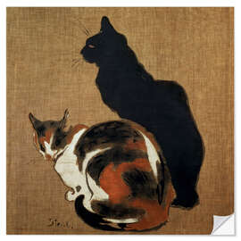 Vinilo para la pared Two Cats, 1894