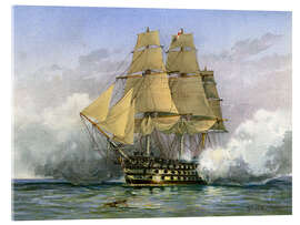 Akrylbilde Victory, British Warship, William Frederick Mitchell