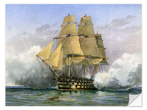 Sticker mural Victory, British Warship, William Frederick Mitchell