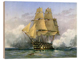 Wood print Victory, British Warship, William Frederick Mitchell