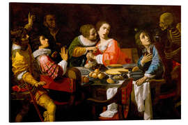 Magnettafel Der Tod kommt an den Banketttisch, Giovanni Martinelli