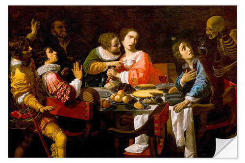 Adesivo murale Death Comes to the Banquet Table, Giovanni Martinelli