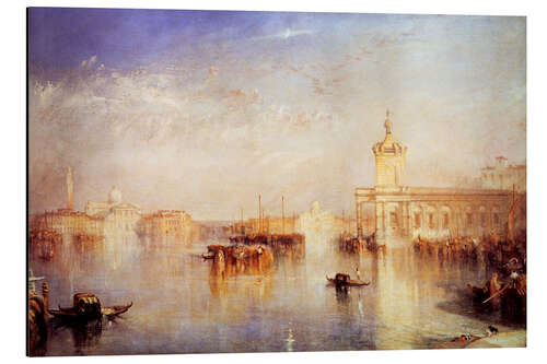 Tableau en aluminium The Dogana, San Giorgio, Citella, from the Steps of Europe, Venice, 1842