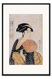 Gerahmter Kunstdruck Takashima Ohisa (Ohisa vom Takashima-Teegeschäft), ca. 1793
