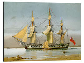 Magnettafel Eine Fregatte der Royal Navy mit 42 Kanonen, 1780