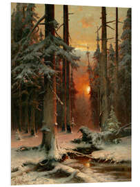 Foam board print Snow in Forest, 1885