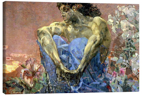 Lienzo Demon Seated in a Garden