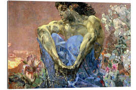 Gallery Print Dämon sitzend in einem Garten