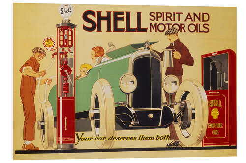 Tableau en PVC Poster advertising Shell spirit and motor oils