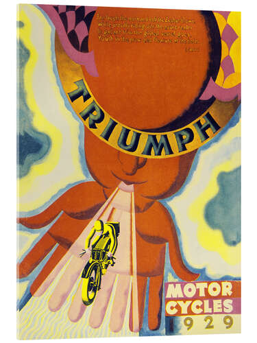 Akrylbillede Poster Advertising Triumph Motor Bikes