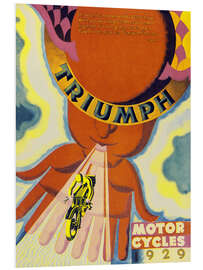 Tableau en PVC Poster Advertising Triumph Motor Bikes