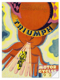 Vinilo para la pared Poster Advertising Triumph Motor Bikes