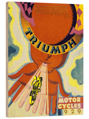 Cuadro de madera Poster Advertising Triumph Motor Bikes