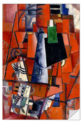 Selvklebende plakat A Woman at the Piano, Kazimir Malevich