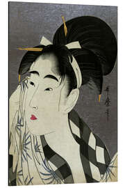 Magnettafel Frau wischt sich den Schweiß ab