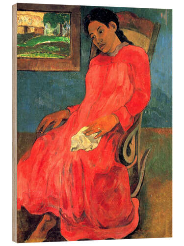 Puutaulu Woman in Red Dress