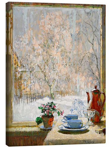 Quadro em tela Through the Window in Winter