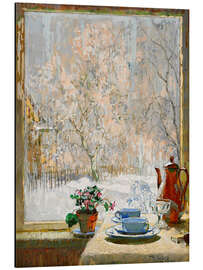 Magnettafel Durch das Fenster im Winter