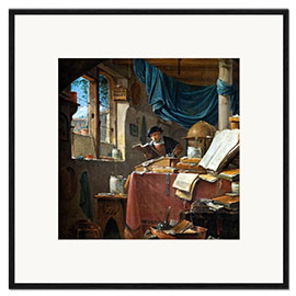 Impresión de arte enmarcada A Scholar in his Study