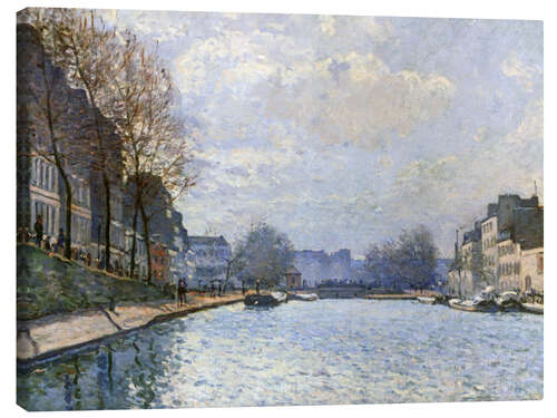 Canvastavla View of the Canal Saint-Martin, Paris