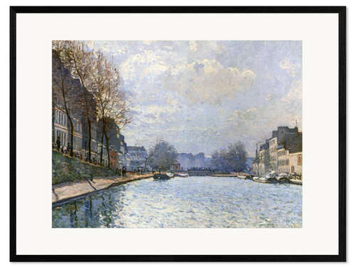 Impressão artística com moldura View of the Canal Saint-Martin, Paris
