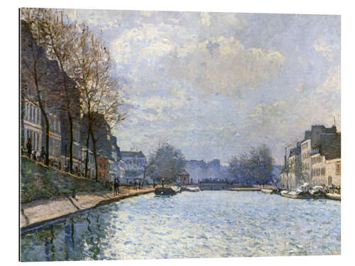 Quadro em plexi-alumínio View of the Canal Saint-Martin, Paris