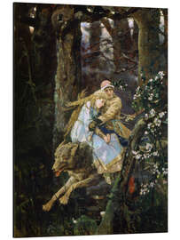 Aluminium print Tsarevich Ivan Riding the Grey Wolf, Viktor Mihajlovic Vasnecov