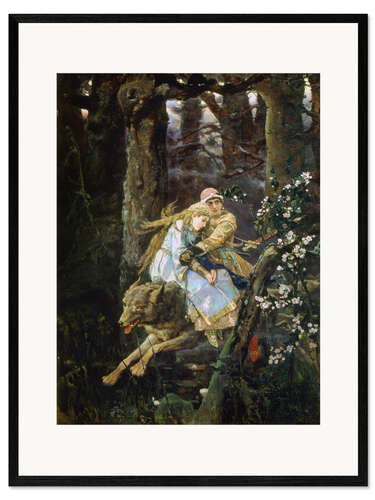 Kehystetty taidepainatus Ivan Tsarevich Riding the Grey Wolf, Viktor Mihajlovic Vasnecov