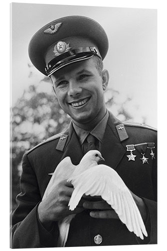 Acrylglasbild Juri Gagarin, Russischer Kosmonaut, 1964