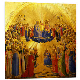 Foam board print The Coronation of the Virgin, Fra Giovanni da Fiesole