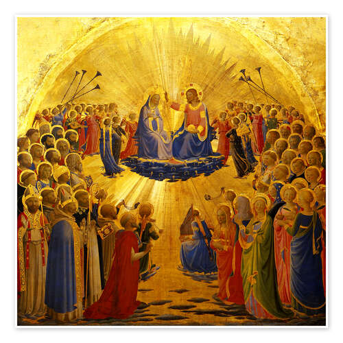 Poster The Coronation of the Virgin, Fra Giovanni da Fiesole