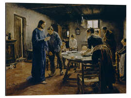 Print på aluminium The Mealtime Prayer, Fritz von Uhde, 1885