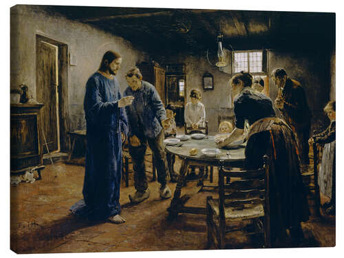 Lærredsbillede The Mealtime Prayer, Fritz von Uhde, 1885